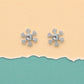 Snowflake Pearl Stud Earrings