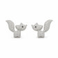 Sparkling Fox Stud Earrings