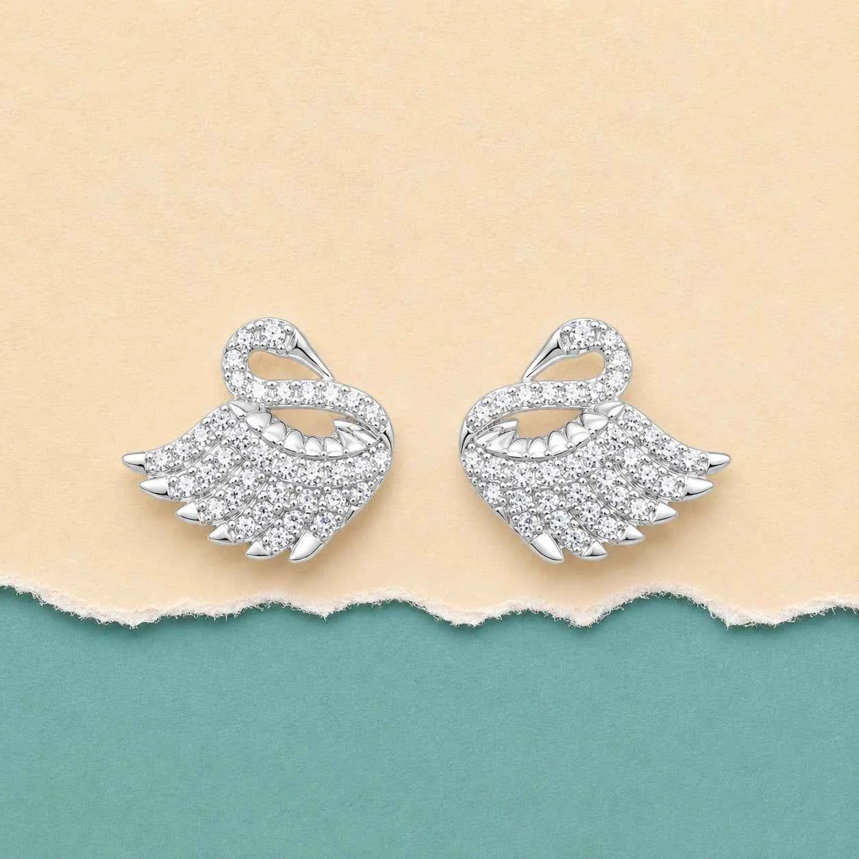 Swan Stud Earrings