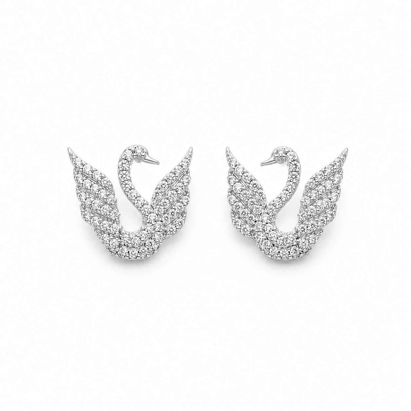 Swan Stud Earrings