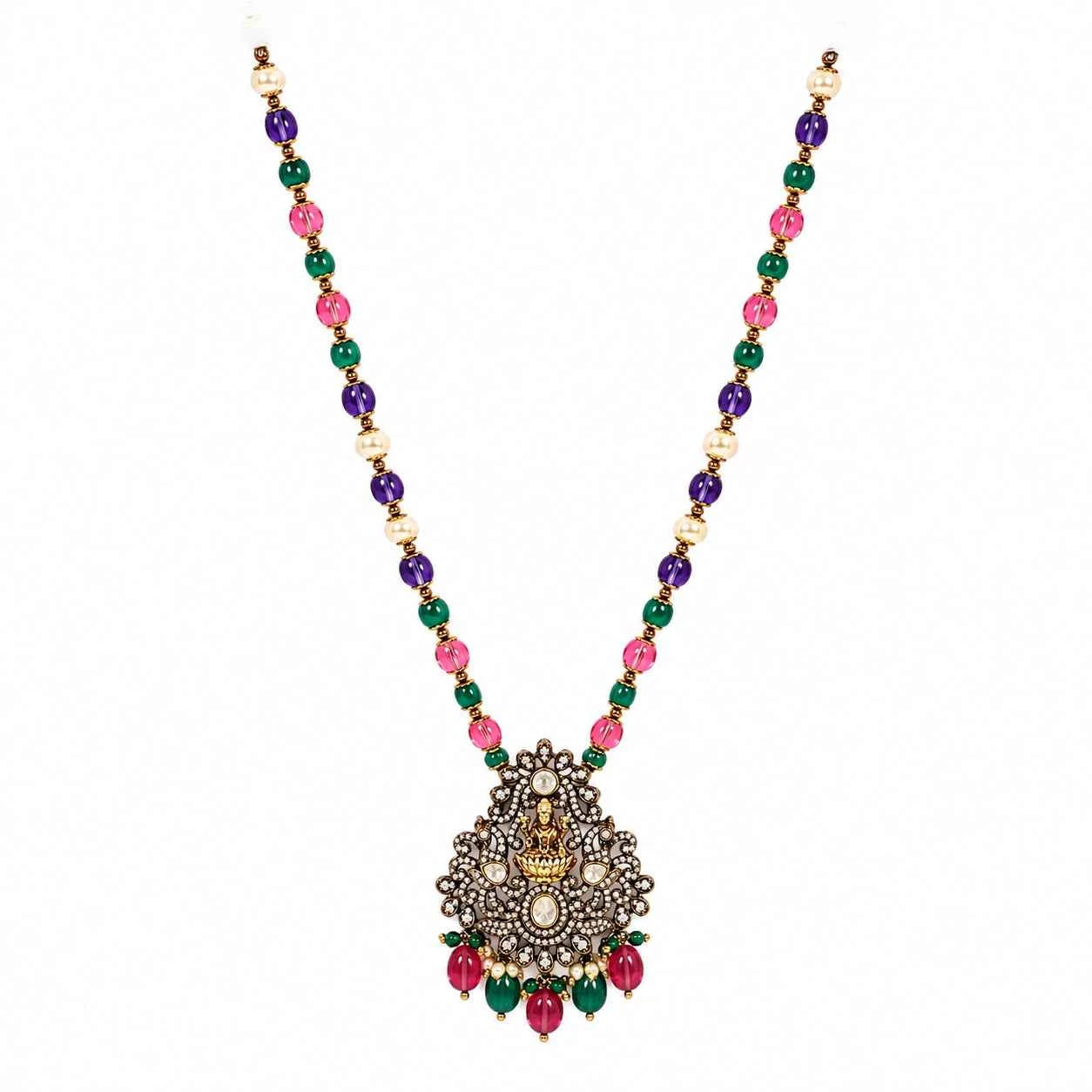 Traditional Victorian Lakshmi Pendant Necklace