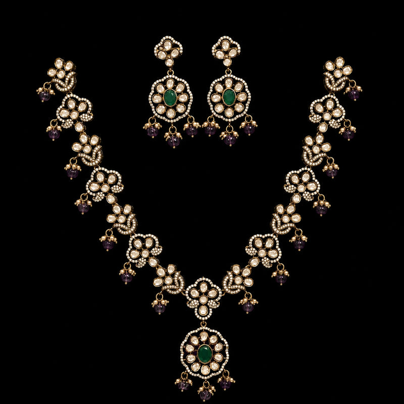 Victorian Amethyst Bloom Necklace Set