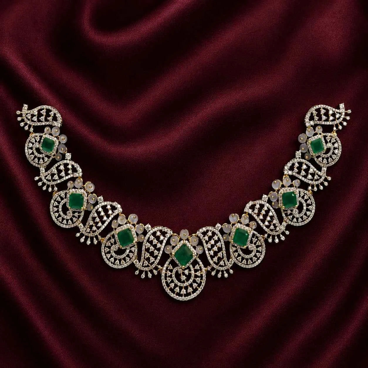 Victorian Emerald Arabesque Necklace