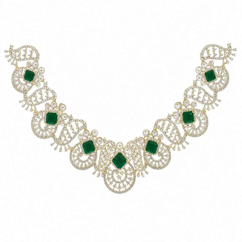 Victorian Emerald Arabesque Necklace