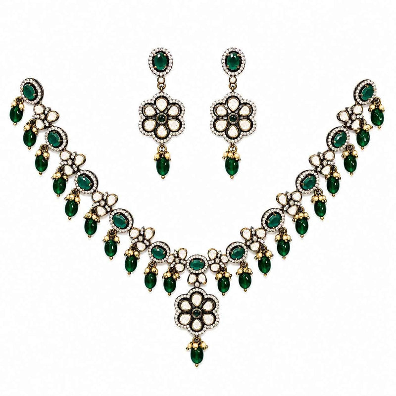 Victorian Emerald Grace Necklace Set
