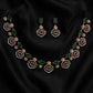 Victorian Emerald Lattice Necklace Set