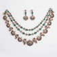 Victorian Emerald Peacock Necklace Set