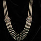 Victorian Emerald Pearl Cascade Necklace