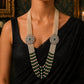 Victorian Emerald Pearl Layered Necklace
