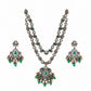 Victorian Emerald Pendant Necklace Set