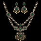 Victorian Floral Emerald Necklace Set