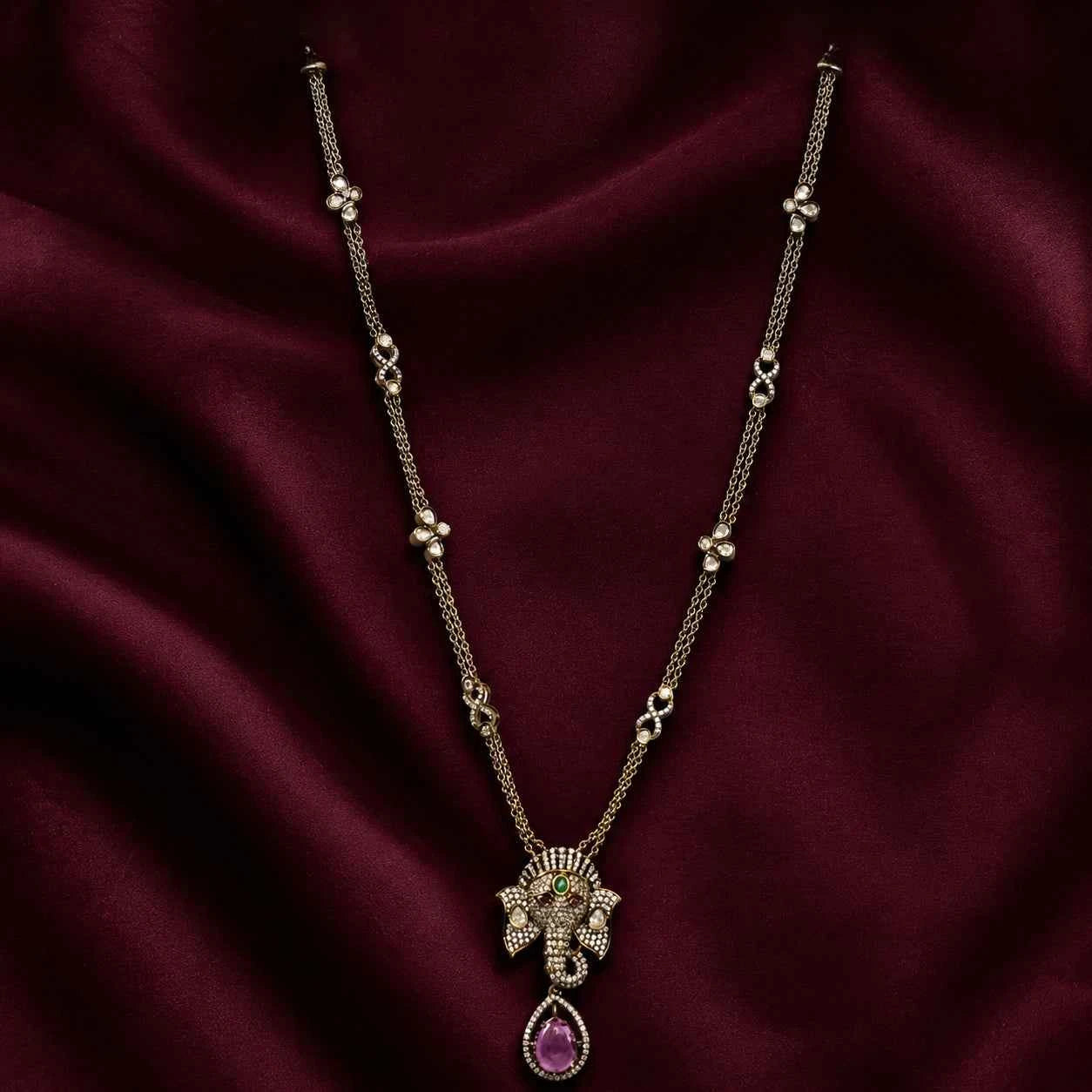 Victorian Ganesha Blessing Pendant Set