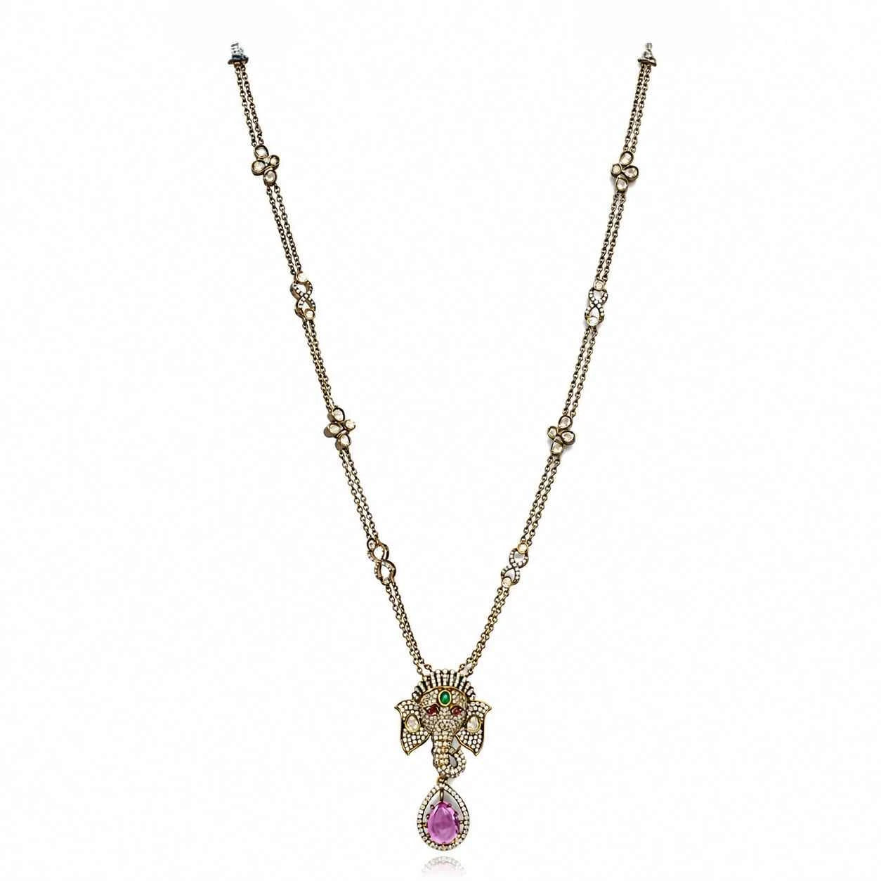 Victorian Ganesha Blessing Pendant Set