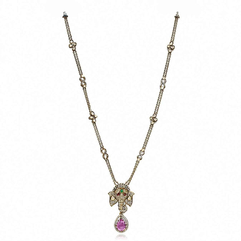 Victorian Ganesha Blessing Pendant Set