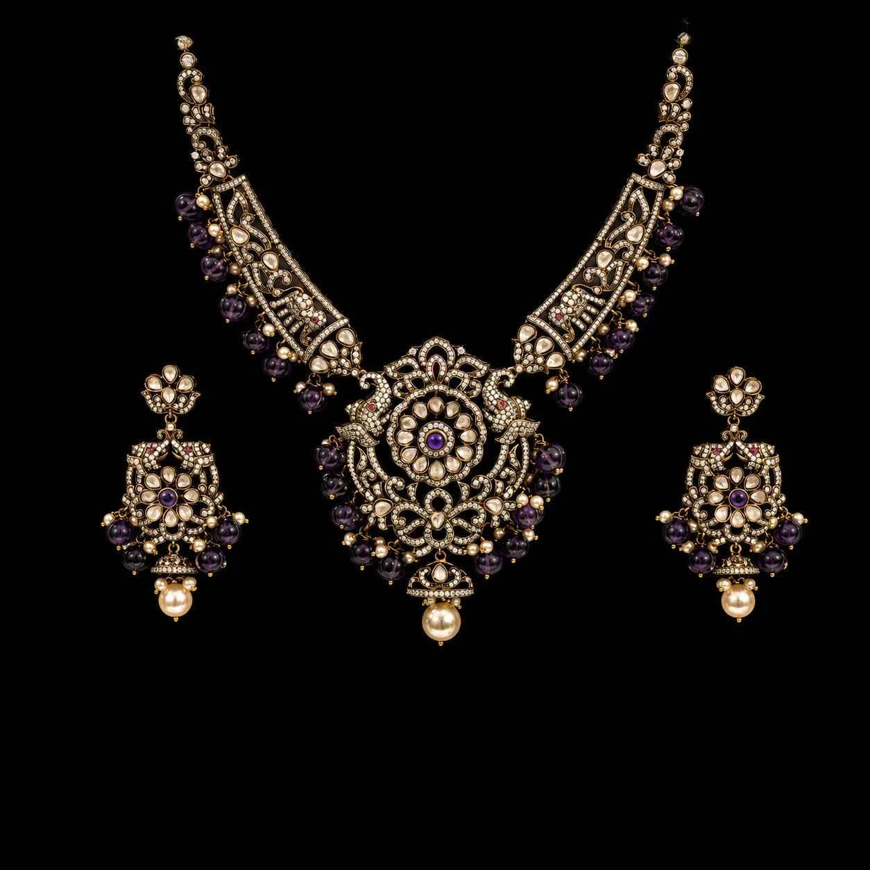 Victorian Imperial Bloom Necklace Set
