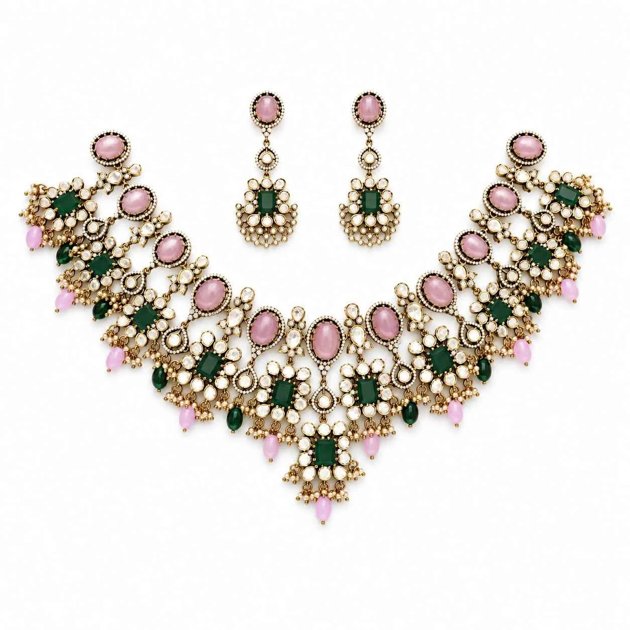 Victorian Rose Royale Necklace Set