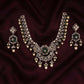 Victorian Emeraled  Pearl Necklace Set