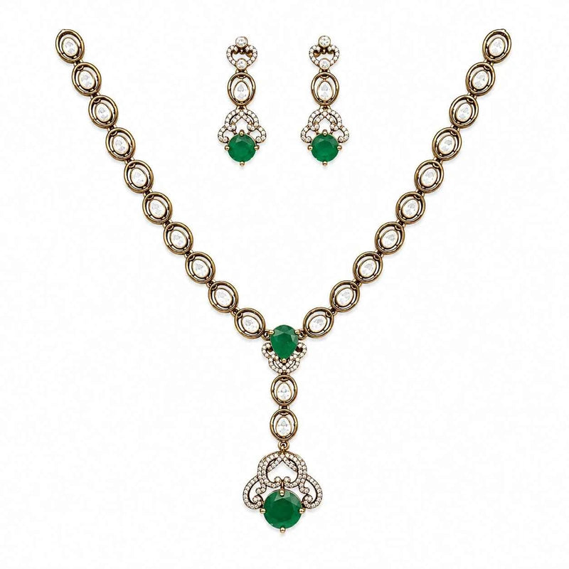 Victorian Emerald Necklace Set