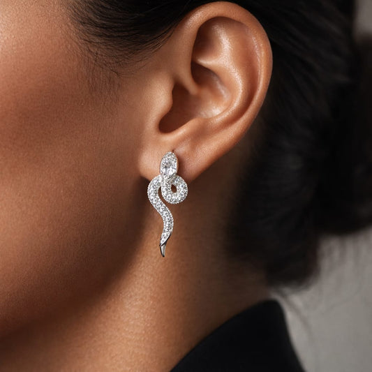 Azure Papillon – AZ Stone Silver Halo Earrings