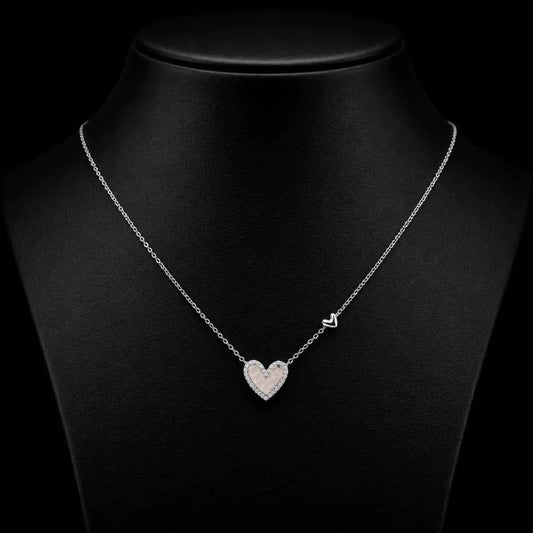 Amour Heart Necklace - 925 Silver Jewelery