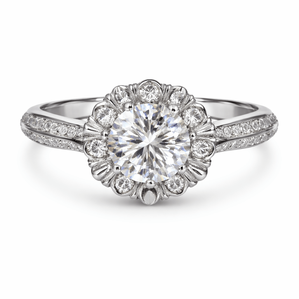 Aurora Bloom Halo Ring - Silvorn India