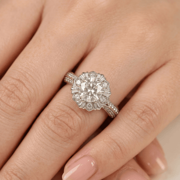 Aurora Bloom Halo Ring - Silvorn India