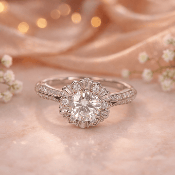 Aurora Bloom Halo Ring - Silvorn India