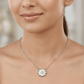Blossom Pendant Necklace with Crystal Center - Silvorn India
