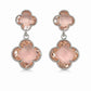 Blush Clover Crystal Drop Earrings
