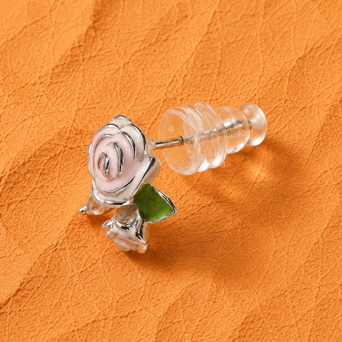 Blush Rose Floral Studs - Silvorn India