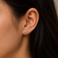 Blush Rose Floral Studs - Silvorn India