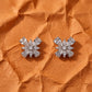 Butterfly Blossom Crystal Studs - Silvorn India