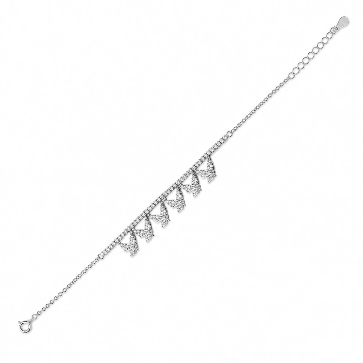 Butterfly Charm Tennis Bracelet for Women - Silvorn India