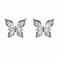 Butterfly Crystal Studs | 925 Sterling Silver - Silvorn India
