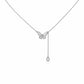 Butterfly Drop Charm Necklace - 925 Silver Jewelery