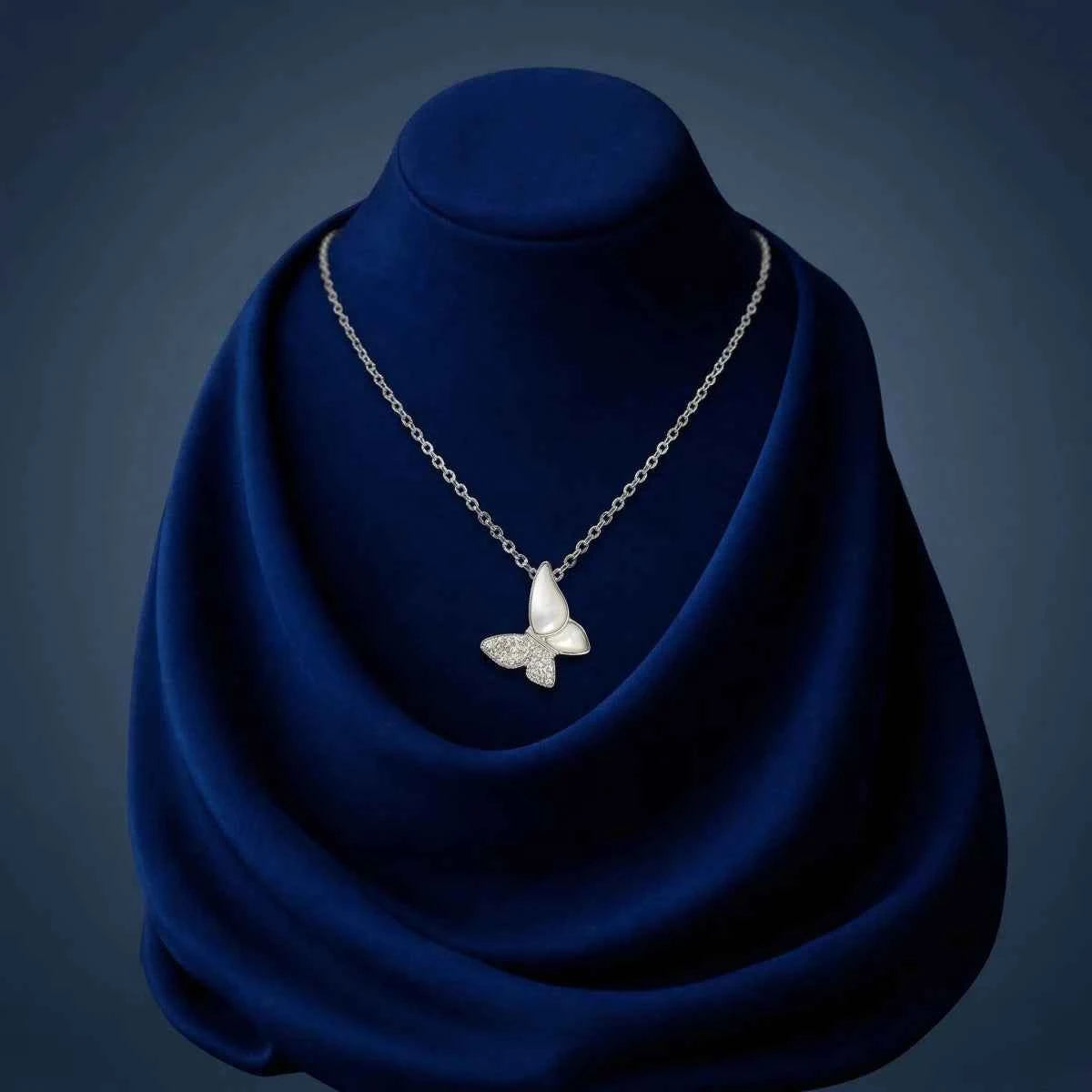 Butterfly Grace Pendant Necklace - Silvorn India