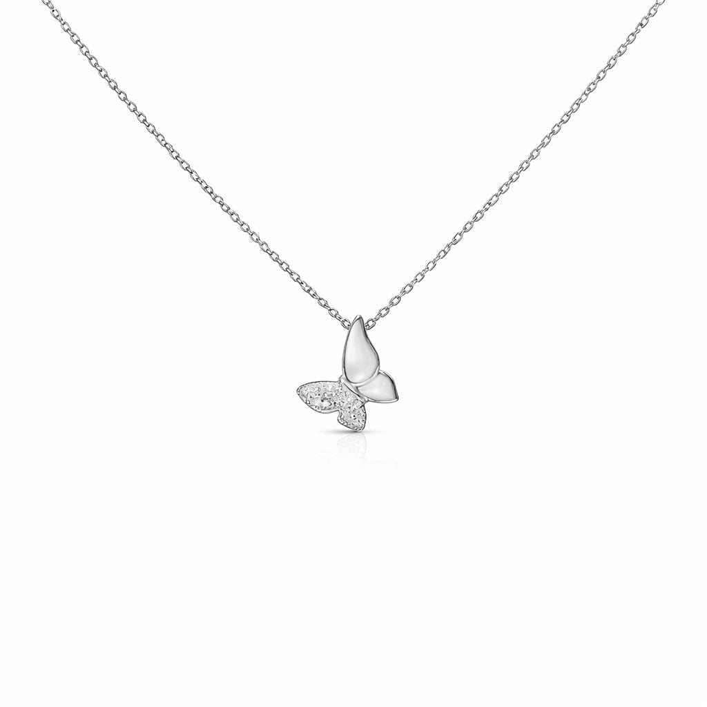 Butterfly Grace Pendant Necklace - Silvorn India