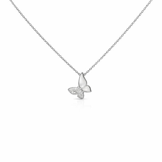 Butterfly Grace Pendant Necklace - 925 Silver Jewelery