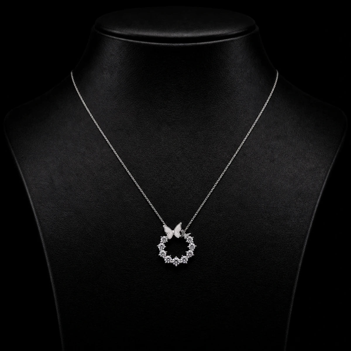 Butterfly Halo Necklace - Silvorn India