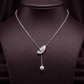 Butterfly Pearl Drop Necklace – Minimalist Charm with Crystal Accent - Silvorn India
