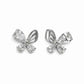 Butterfly Wing Zirconia Studs