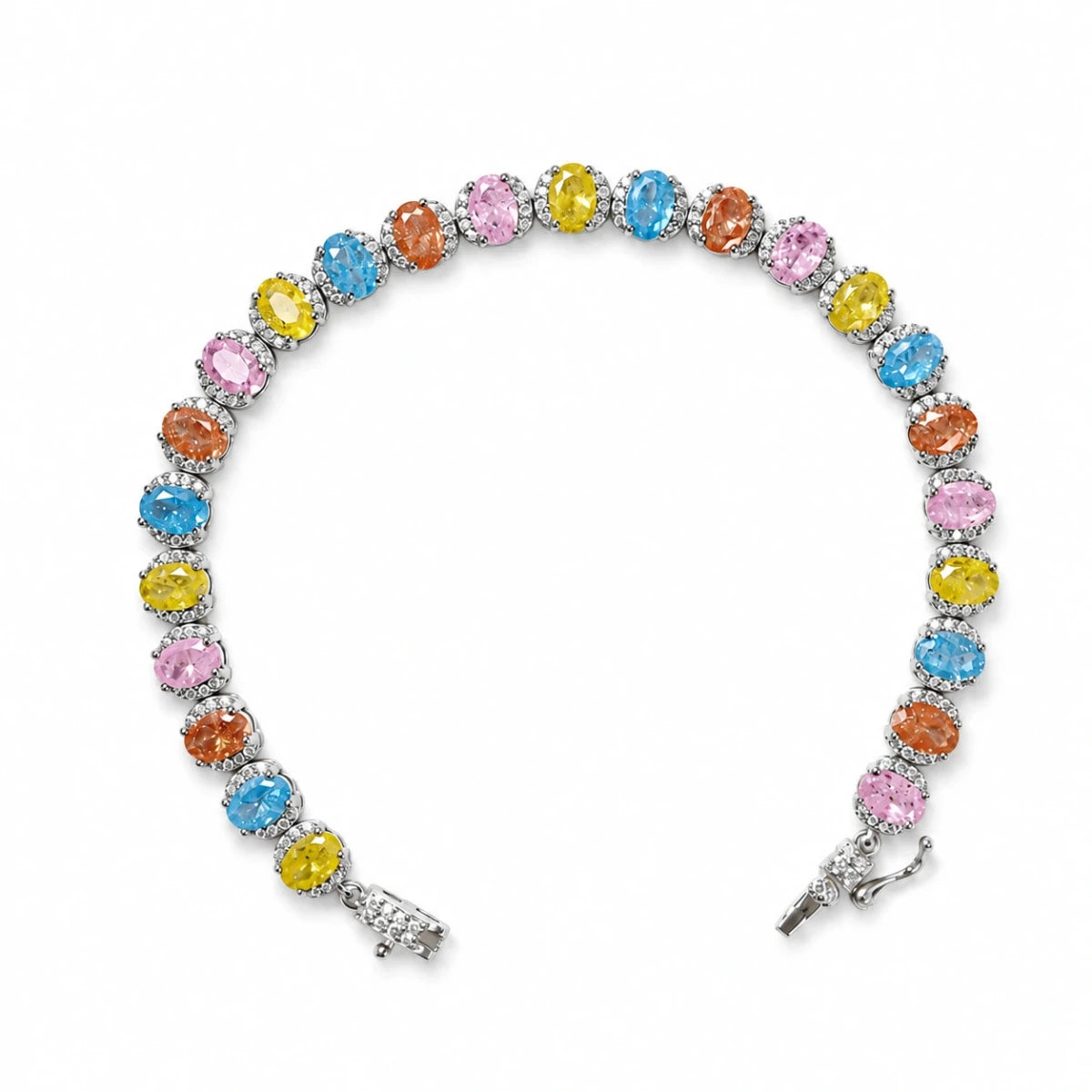 Candy Pastel Tennis Bracelet - Silvorn India