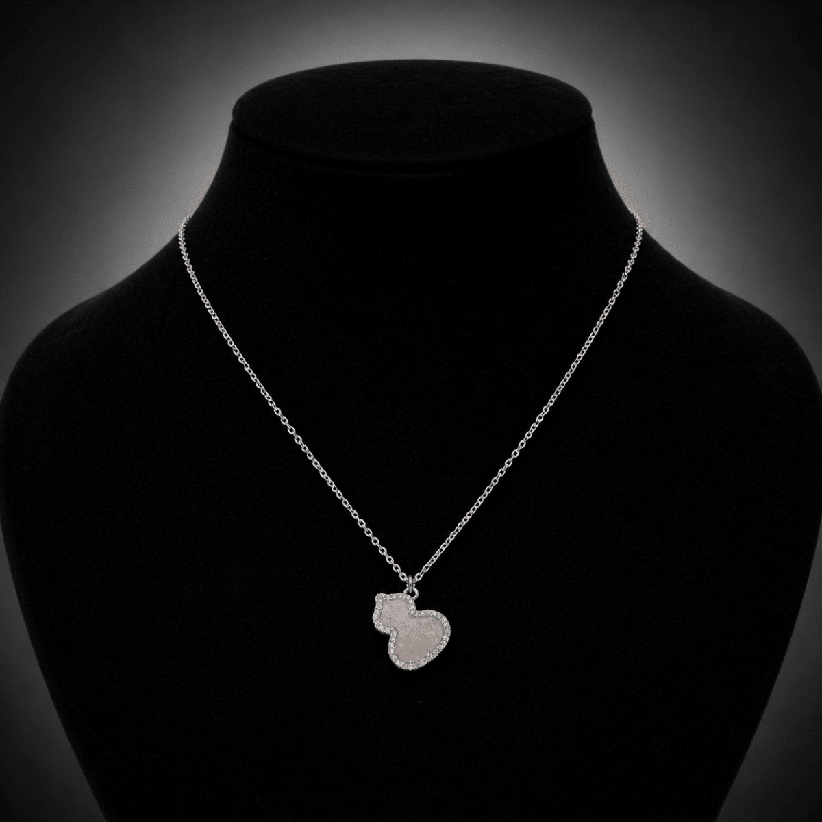 Celeste Rose Quartz Pendant with chain - Silvorn India