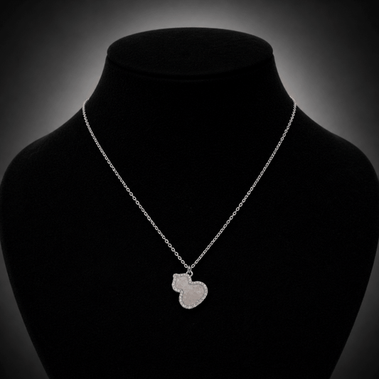 Celeste Rose Quartz Pendant with chain - 925 Silver Jewelery