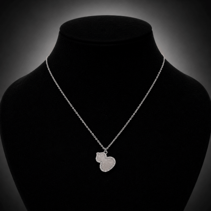 925 silver rose quartz heart pendant necklace on chain