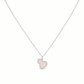 Celeste Rose Quartz Pendant with chain - Silvorn India