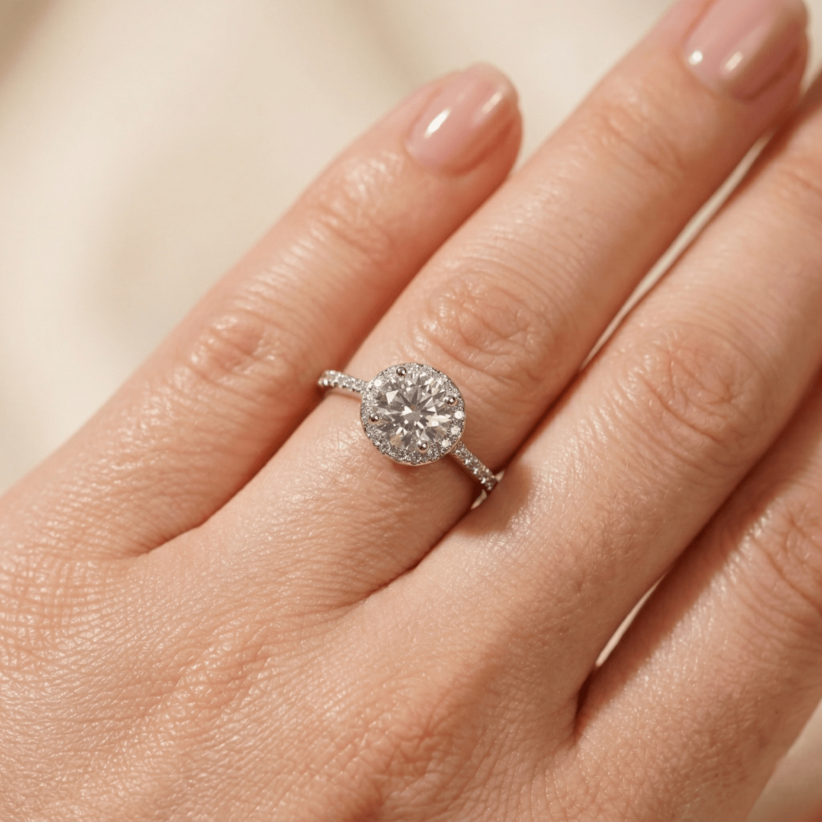 Celestia Glow Halo Ring - Silvorn India
