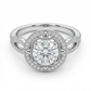 Celestia Halo Twist Silver Ring - Silvorn India
