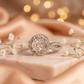 Celestia Halo Twist Silver Ring - Silvorn India