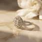 Celestia Halo Twist Silver Ring - Silvorn India